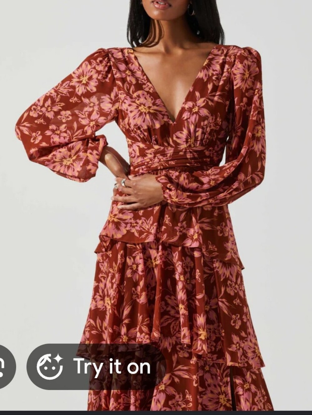 ASTR the Label & Anora Floral Maxi Dress Large NWT NEW